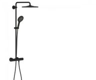 Душевая система с термостатом Grohe Rainshower 310, черный матовый (22119KF0)