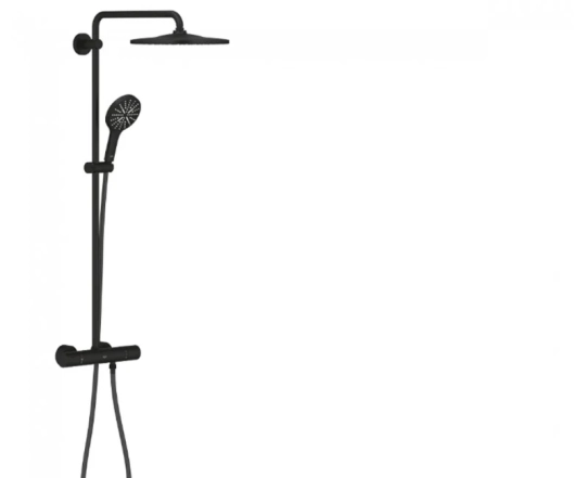 Душевая система с термостатом Grohe Rainshower 310, черный матовый (22119KF0)