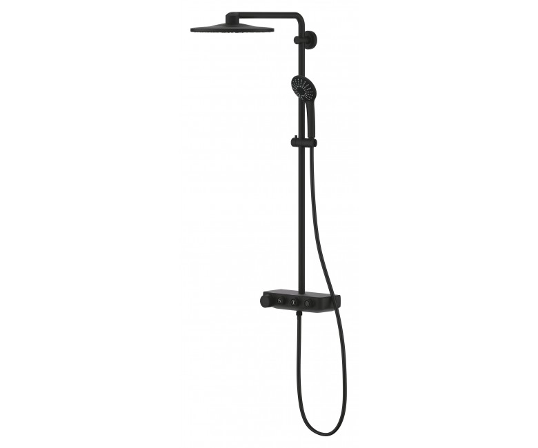 Душова система з термостатом Grohe Euphoria SmartControl 310 DUO Cube, чорний матовий (22120KF0) Фото - 3