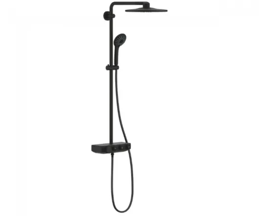 Душова система з термостатом Grohe Euphoria SmartControl 310 DUO Cube, чорний матовий (22120KF0)