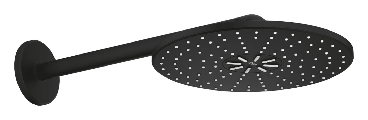 Верхній душ з кронштейном Grohe Rainshower 310 SmartActive, чорний матовий 22123KF0 Фото - 2
