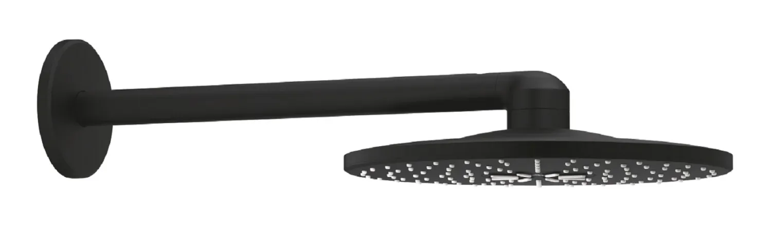 Верхний душ с кронштейном Grohe Rainshower 310 SmartActive, черный матовый 22123KF0