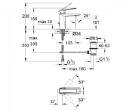 Смеситель для раковины Grohe Allure Brilliant M-Size (23029000) Фото - 1