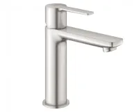 Змішувач для умивальника Grohe Lineare S-Size з донним клапаном, нержавіюча сталь (23106DC1)
