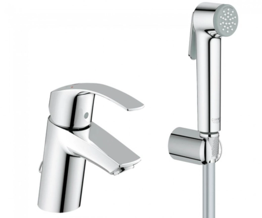 Смеситель однорычажный для раковины с гигиеническим душем Grohe Eurosmart S-Size (23124002)