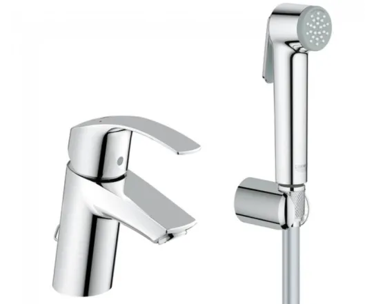 Змішувач одинважільний для раковини з гігієнічним душем Grohe Eurosmart S-Size (23124002)