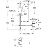 Змішувач для умивальника Grohe L-Size Eurocube (2313500E) Фото - 1