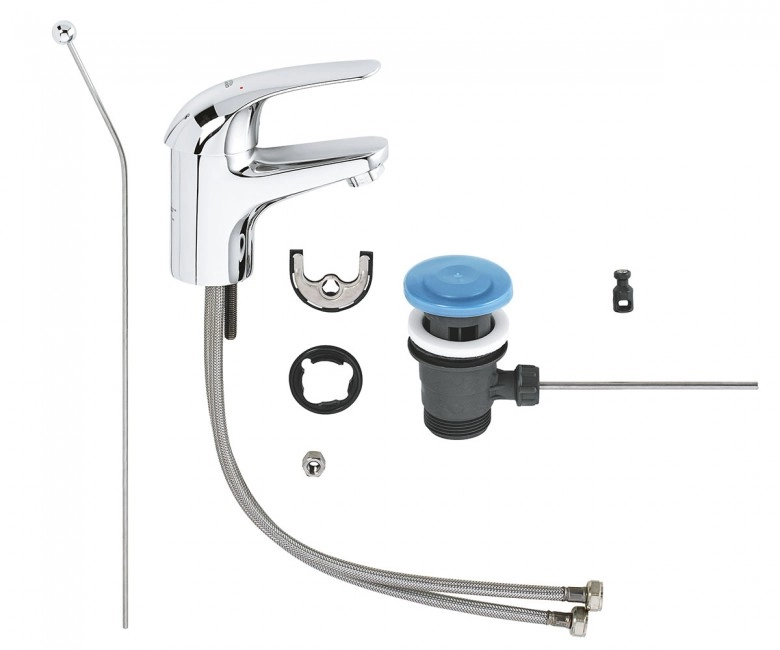 Змішувач для умивальника Grohe Euroeco S-Size, хром (23262000) Фото - 3