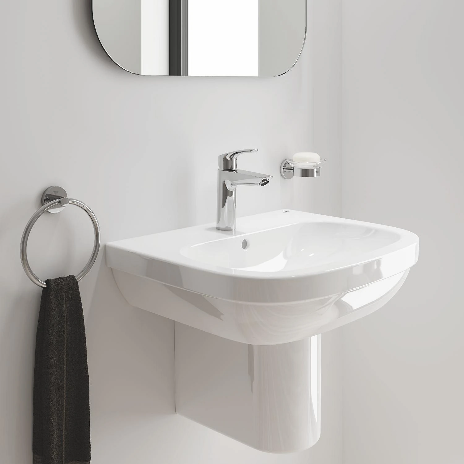 Змішувач для умивальника Grohe Eurosmart New M-Size, хром (23324003) Фото - 4