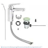 Змішувач для умивальника Grohe Eurosmart Cosmopolitan M-Size, хром (23325000) Фото - 2