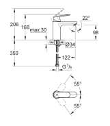 Змішувач для умивальника Grohe Eurosmart Cosmopolitan M-Size (23327000) Фото - 1