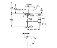 Змішувач одноважільний для раковини Grohe Eurosmart Cosmopolitan M-Size, хром (2339600E) Фото - 1