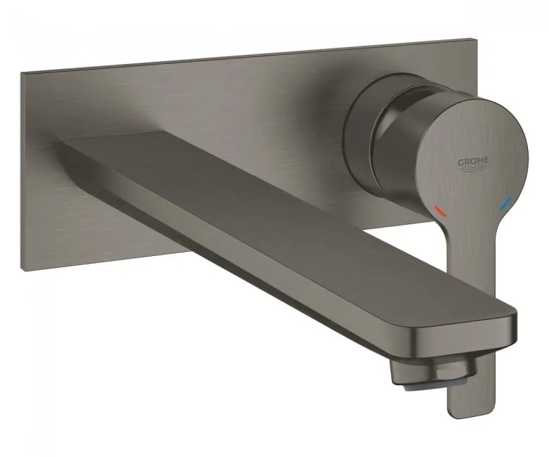 Смеситель для умывальника Grohe Lineare New L-Size, монтаж со стены, наружная часть, графит темный матовый (23444AL1)