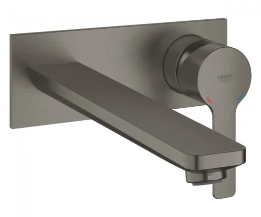 Змішувач для умивальника Grohe Lineare New L-Size, монтаж зі стіни, зовнішня частина, графіт темний матовий (23444AL1)
