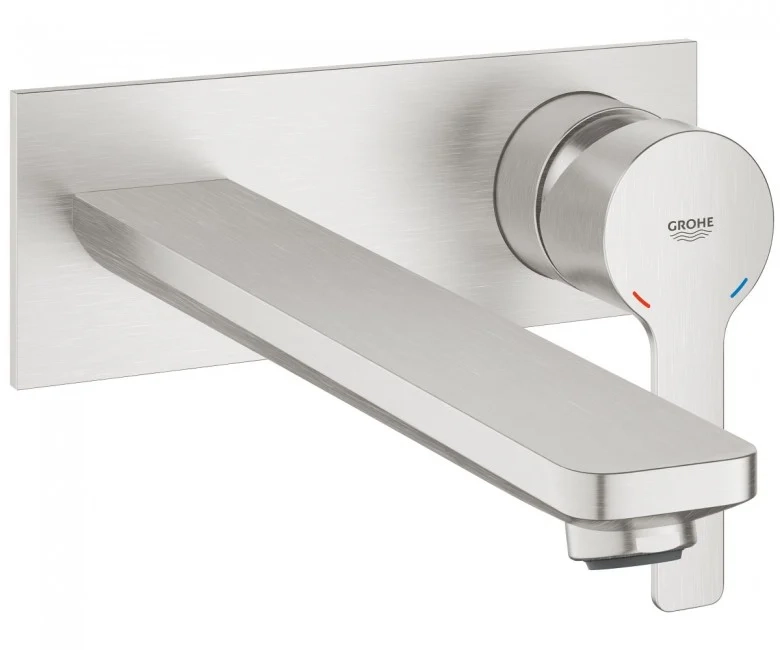 Смеситель для умывальника Grohe Lineare New L-Size, монтаж со стены, наружная часть, сталь (23444DC1)