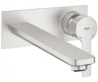 Змішувач для умивальника Grohe Lineare New L-Size, монтаж зі стіни, зовнішня частина, сталь (23444DC1)