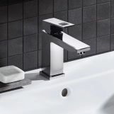 Змішувач для умивальника Grohe Eurocube M-Size, з донним клапаном, хром (23445000) Фото - 1