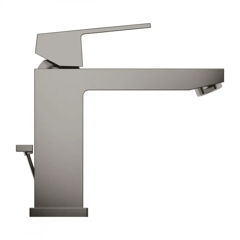 Смеситель для умывальника Grohe Eurocube M-Size, с донным клапаном, темный графит (23445AL0) Фото - 1