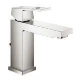 Смеситель для умывальника Grohe Eurocube M-Size, с донным клапаном, сталь (23445DC0)