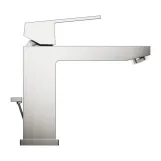 Смеситель для умывальника Grohe Eurocube M-Size, с донным клапаном, сталь (23445DC0) Фото - 1