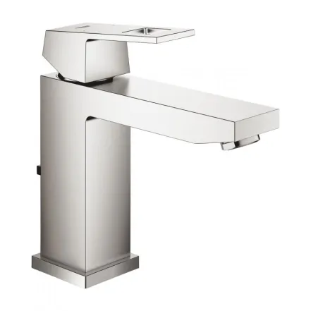 Смеситель для умывальника Grohe Eurocube M-Size, с донным клапаном, сталь (23445DC0)