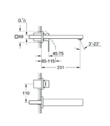 Смеситель для умывальника Grohe Eurocube M-size (23447000) Фото - 2