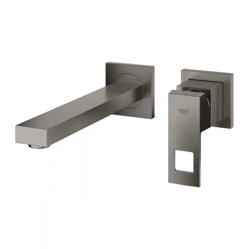 Смеситель для умывальника Grohe Eurocube M-Size наружная часть, матовый графит (23447AL0) Фото - 3