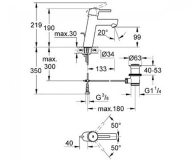 Змішувач для умивальника Grohe Concetto M-Size, хром (23450001) Фото - 1