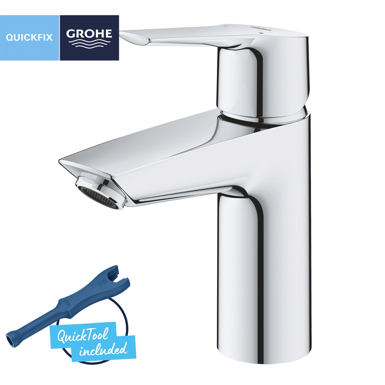 Змішувач для раковини Grohe QuickFix Start S-Size 23550002 з донним клапаном Фото - 2