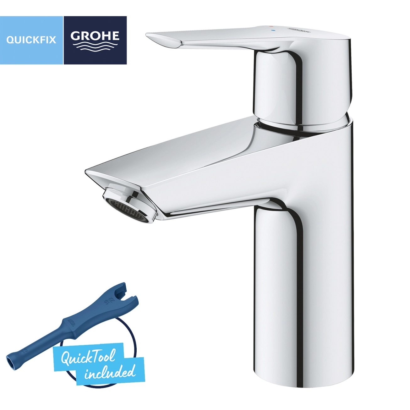 Змішувач для раковини Grohe QuickFix Start S-Size 23551002 з донним клапаном Фото - 2