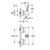 Смеситель для душа Grohe Eurocube Joy (23665000) Фото - 1