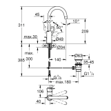 Смеситель для раковины Grohe BauLoop L-Size 23763000 Фото - 1