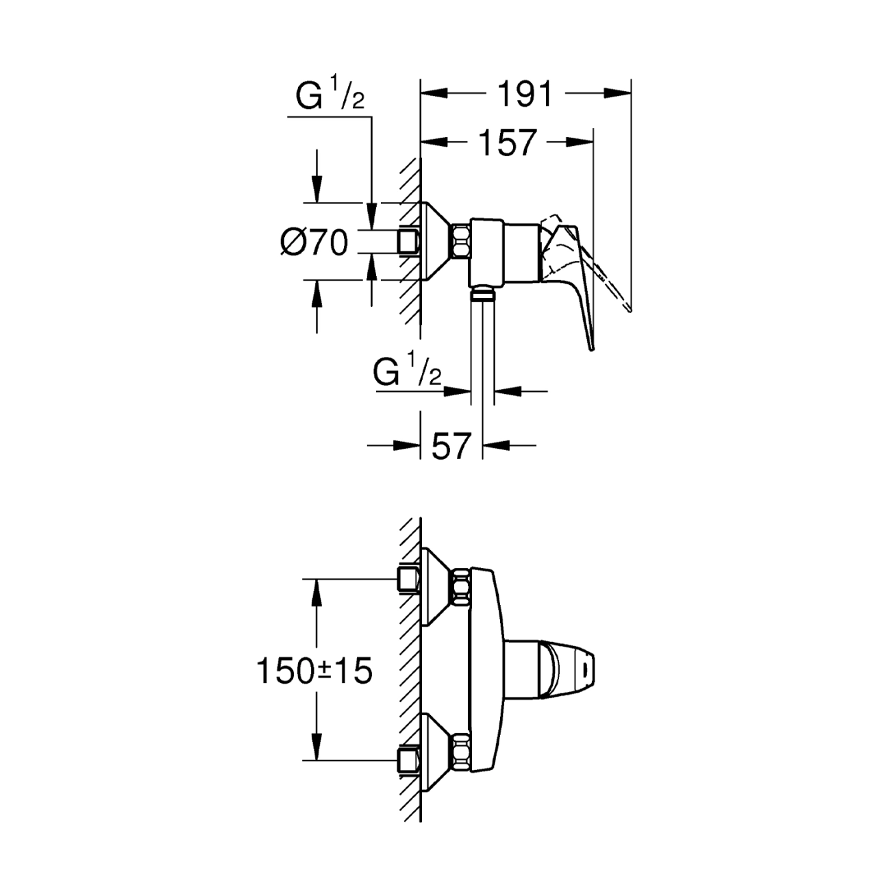 Смеситель для душа Grohe Start Flow 23771000 Фото - 1