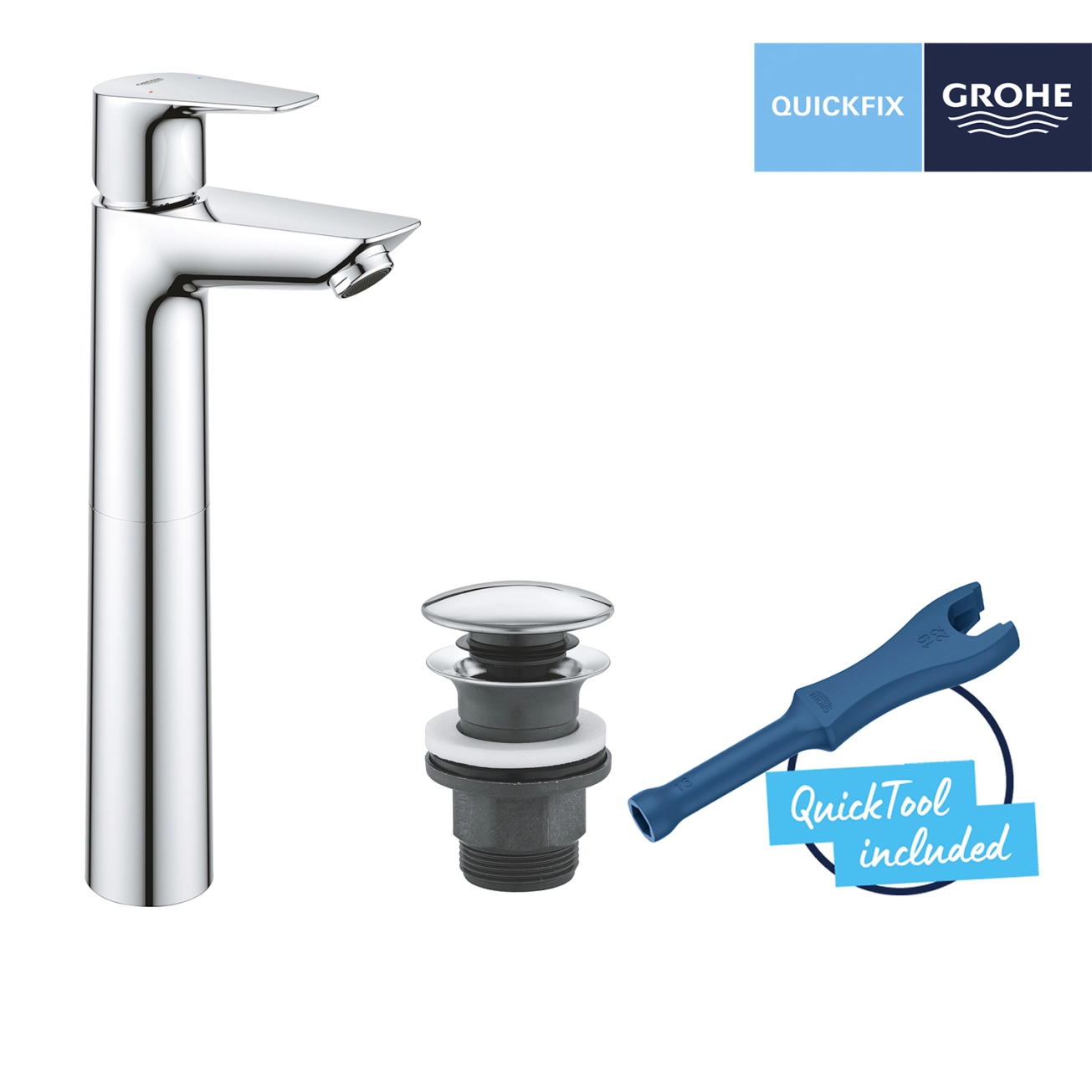 Смеситель для раковины Grohe QuickFix StartEdge XL-Size 23777001 с донным клапаном Фото - 4