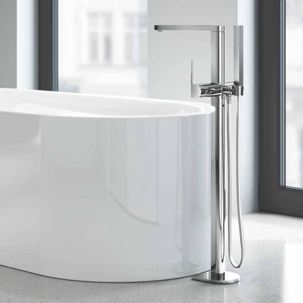 Змішувач для ванни підлоговий Grohe Plus, хром (23846003) Фото - 4
