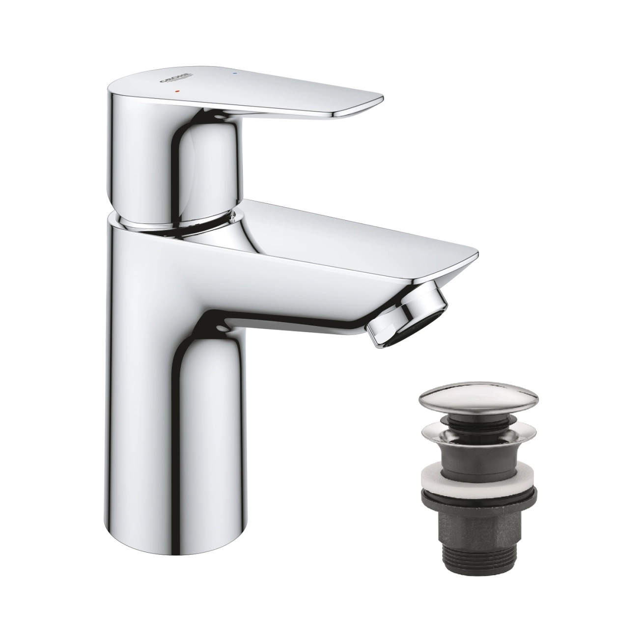 Смеситель для раковины Grohe QuickFix Start Edge S-Size 23898001 с донным клапаном