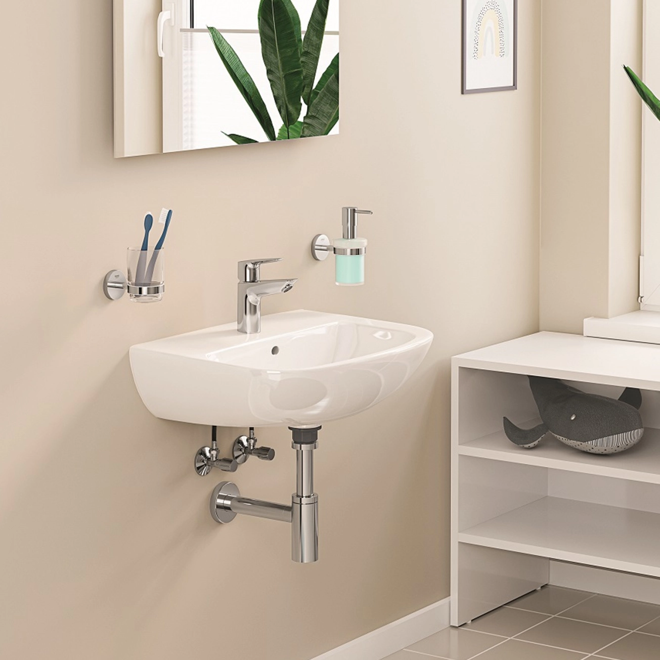 Смеситель для раковины Grohe QuickFix Start Edge S-Size 23898001 с донным клапаном Фото - 5