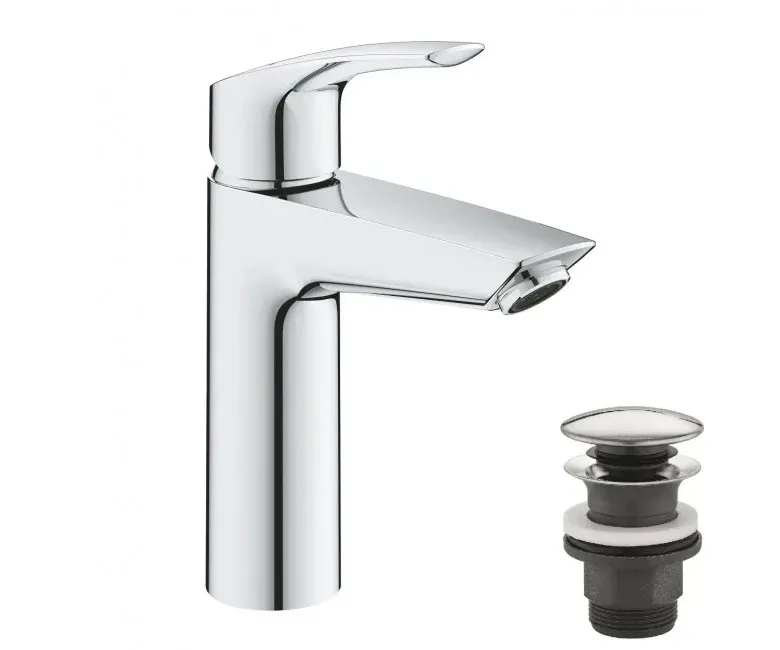 Змішувач для умивальника Grohe Eurosmart, одноважільний, хром (23923003)