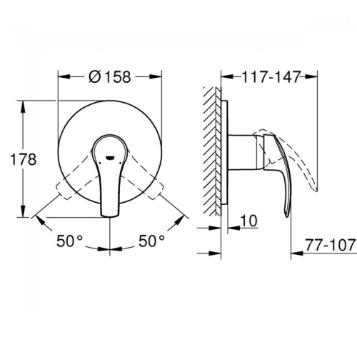 Змішувач для душа Grohe EuroSmart, хром (24042002) Фото - 1