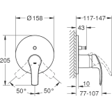 Смеситель для ванны Grohe Eurosmart 2015 (24043002) Фото - 2