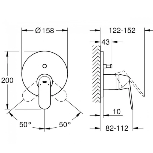 Змішувач для душа Grohe Eurosmart Cosmopolitan (24045000) Фото - 1