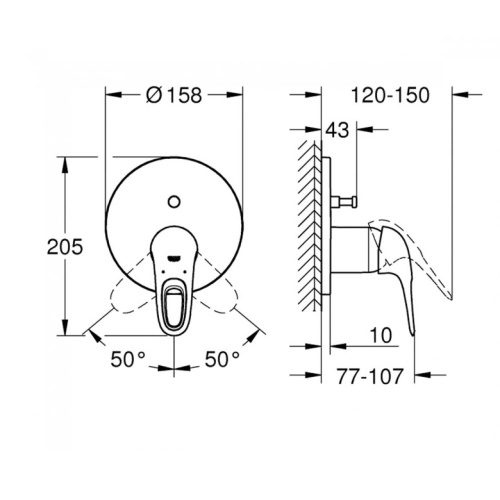 Змішувач для ванни Grohe Eurostyle, хром (24049003) Фото - 1