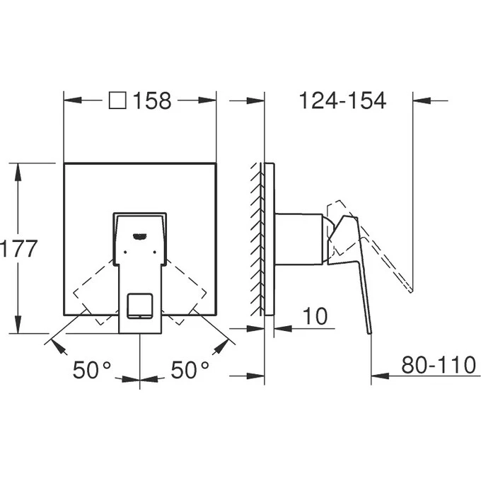 Смеситель для душа Grohe Eurocube (24061000) Фото - 2