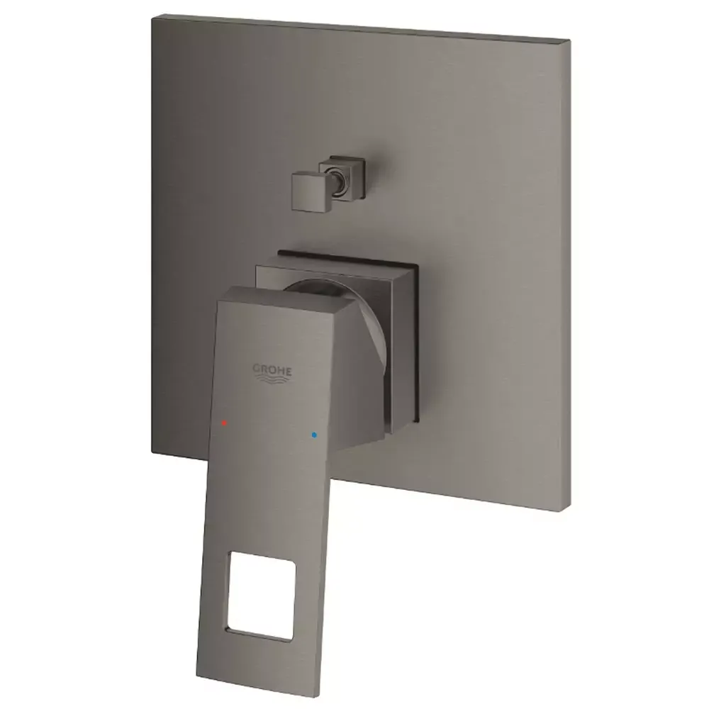 Смеситель для ванны скрытого монтажа Grohe Eurocube наружная часть для 35600000, темный графит (24062AL0) Фото - 3