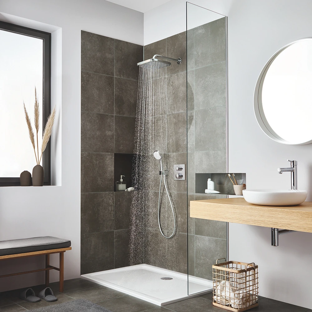 Змішувач прихованого монтажу для душу Grohe Grohtherm Thermostatic з термостатом, хром (24079000) Фото - 1