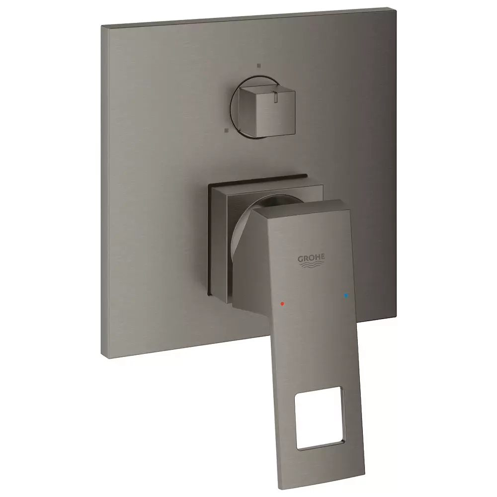 Змішувач для душу Grohe Eurocube з перемикачем на 3 положення, темний матовий графіт (24094AL0)