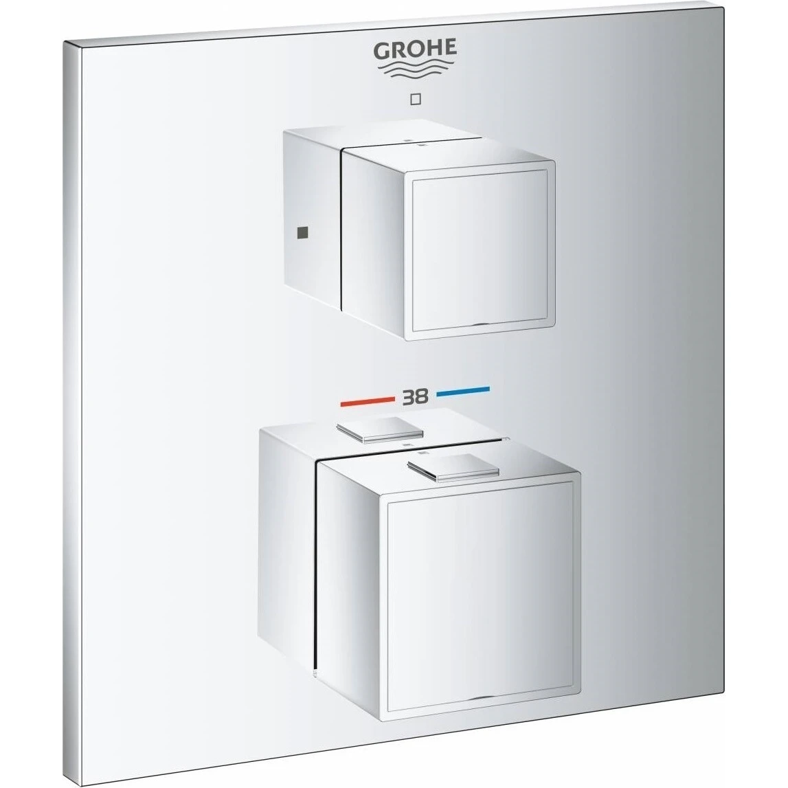 Термостат для душа с переключателем на 1 положение Grohe Grohtherm Cube (24153000)