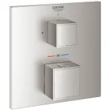 Смеситель скрытого монтажа для душа Grohe Grohtherm Cube с термостатом, на 1 выход, суперсталь (24153DC0)