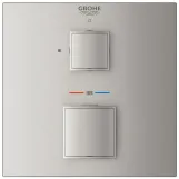 Смеситель скрытого монтажа для душа Grohe Grohtherm Cube с термостатом, на 1 выход, суперсталь (24153DC0) Фото - 1