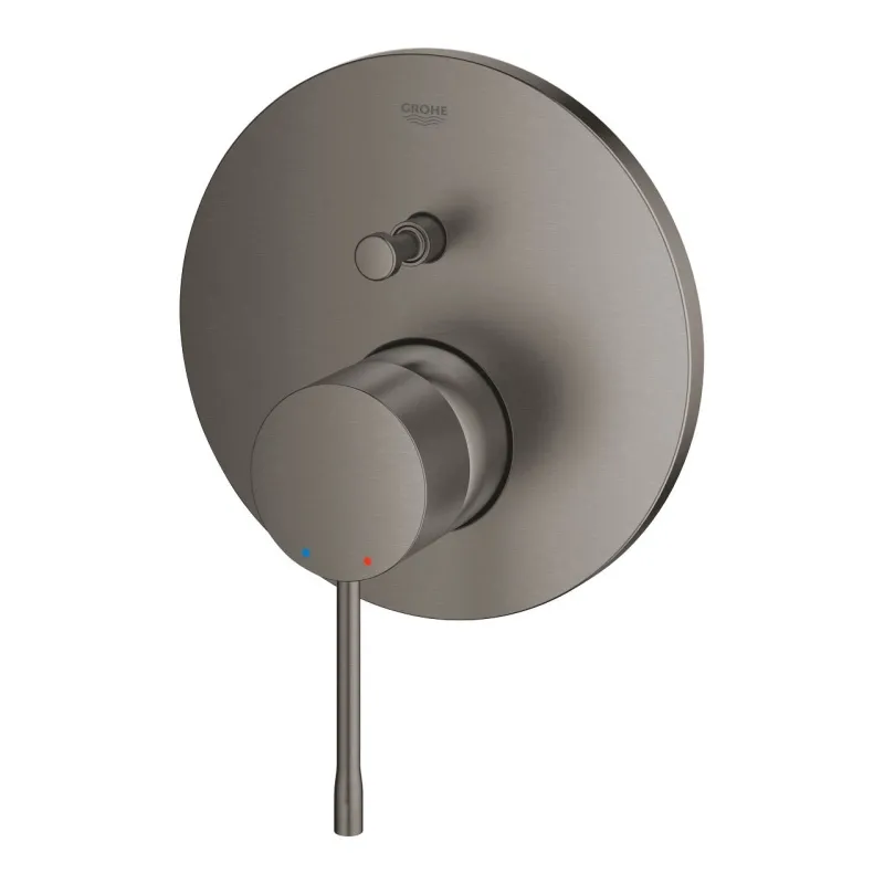 Змішувач одноважільний Grohe Essence на 2 виходи, зовнішня частина, brushed hard graphite (24167AL1) Фото - 3